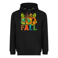 Black Hello Fall Heavyweight Hoodie - NancyCooperArtShop