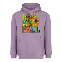 Lavender Hello Fall Heavyweight Hoodie - NancyCooperArtShop