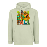 Matcha Hello Fall Heavyweight Hoodie - NancyCooperArtShop