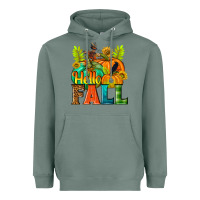 Sage Hello Fall Heavyweight Hoodie - NancyCooperArtShop