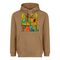 Toasted Coconut Hello Fall Heavyweight Hoodie - NancyCooperArtShop