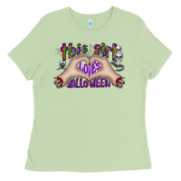 Matcha this girl loves halloween Ladies Tee - CowhideDigitalArt