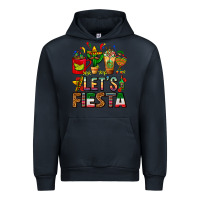Navy Let's Fiesta Mexico Coffee Cups With Cactus Urban Hoodie - FaDigitalArtStudio