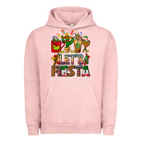 Pigment Salmon Let's Fiesta Mexico Coffee Cups With Cactus Urban Hoodie - FaDigitalArtStudio
