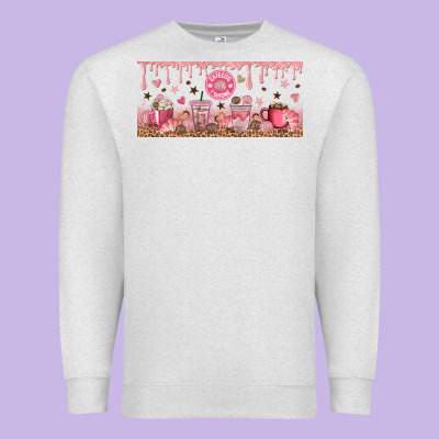 Cafecito Y Chisme Premium Sweatshirt Designed By Tumblerdesignbyshophia