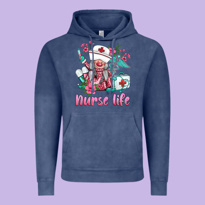 Nurse Gnomies Nurse  Life Spring Vintage Hoodie Designed By Barkaloodesign