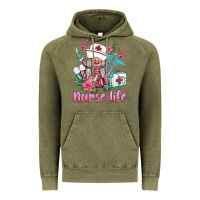 Vintage Olive nurse gnomies nurse  life spring Vintage Hoodie - BarkalooDesign