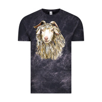 Cloud Black Angora Goat Face Vintage Tee - LillyAllenDesigns