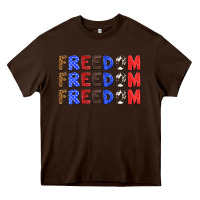 Chocolate Brown 4th of july freedom Heavy Core Tee - HRA Design Shop