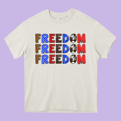 4th Of July Freedom Heavy Core Tee Designed By Hra Design Shop