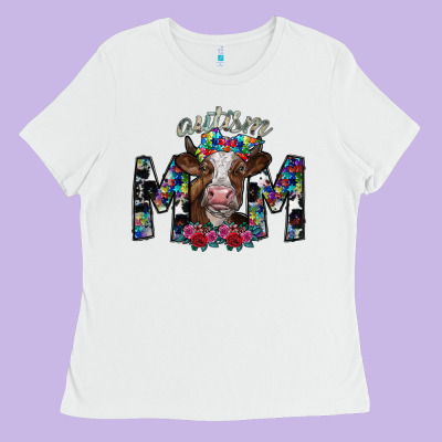 Autism Mom 2 Ladies Tee Designed By Sublimationcraftshop
