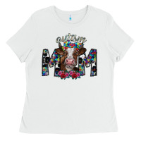 White autism mom 2 Ladies Tee - SublimationCraftShop