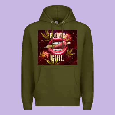 Flower Girl Premium Hoodie Designed By Tumblerdesignbyshophia