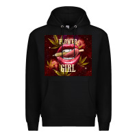 Black flower girl Premium Hoodie - TumblerDesignByShophia