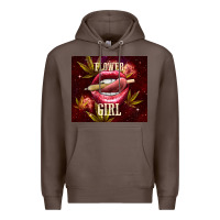 Coffee flower girl Premium Hoodie - TumblerDesignByShophia