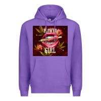 Purple flower girl Premium Hoodie - TumblerDesignByShophia