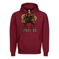 Burgundy mom life messy bun Zipper Hoodie - Jasminsmagicworld