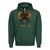 Sports Green mom life messy bun Zipper Hoodie - Jasminsmagicworld