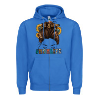 True Royal mom life messy bun Zipper Hoodie - Jasminsmagicworld