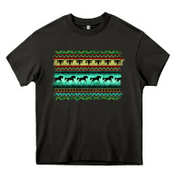 Asphalt turquoise aztec bullskull and horse Heavy Core Tee - BarkalooDesign
