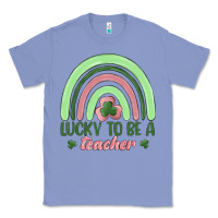 Colony Blue lucky to be a teacher Classic Tee - MaliasSmallBusiness