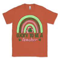 Copper lucky to be a teacher Classic Tee - MaliasSmallBusiness