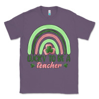 Lavender lucky to be a teacher Classic Tee - MaliasSmallBusiness