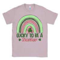 Lilac lucky to be a teacher Classic Tee - MaliasSmallBusiness