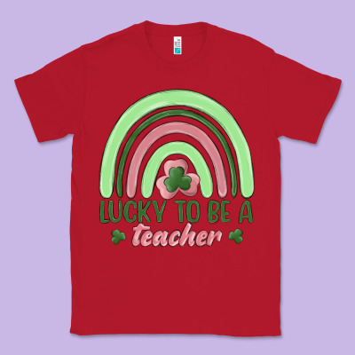 Lucky To Be A Teacher Classic Tee Designed By Maliassmallbusiness