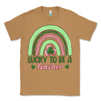 Toasted Coconut lucky to be a teacher Classic Tee - MaliasSmallBusiness