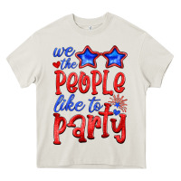 Cream we people like the party Heavy Core Tee - HRA Design Shop