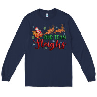Navy our team sleigh Long Sleeve Tee - MaliasSmallBusiness