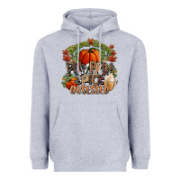 Heather Grey Stressed blessed pumpkin spice obsessed Fall Heavyweight Hoodie - NancyCooperArtShop