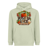 Matcha Stressed blessed pumpkin spice obsessed Fall Heavyweight Hoodie - NancyCooperArtShop