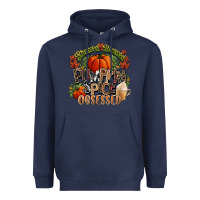 Navy Stressed blessed pumpkin spice obsessed Fall Heavyweight Hoodie - NancyCooperArtShop