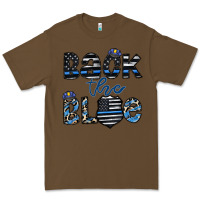 Cacao back the blue1 Premium Tee - CowhideDigitalArt