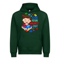 Forest Green Stim your heart out Urban Hoodie - FaDigitalArtStudio