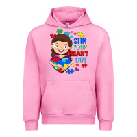 Fuchsia Pink Stim your heart out Urban Hoodie - FaDigitalArtStudio
