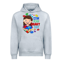 Heather Grey Stim your heart out Urban Hoodie - FaDigitalArtStudio