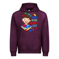 Mauve Wine Stim your heart out Urban Hoodie - FaDigitalArtStudio