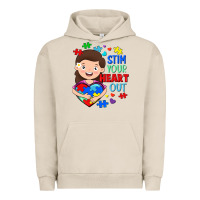 Pigment French Oak Stim your heart out Urban Hoodie - FaDigitalArtStudio