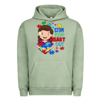 Pigment Oil Green Stim your heart out Urban Hoodie - FaDigitalArtStudio