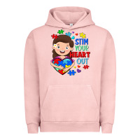 Pigment Salmon Stim your heart out Urban Hoodie - FaDigitalArtStudio