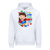 White Stim your heart out Urban Hoodie - FaDigitalArtStudio
