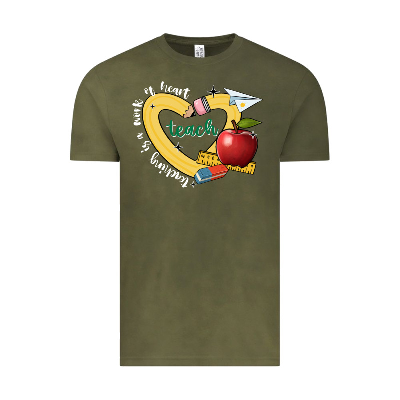Teaching Is A Work Of Heart Vintage Tee by JahusDesignShop | Teevron