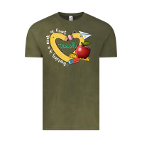 Vintage Olive teaching is a work of heart Vintage Tee - JahusDesignShop