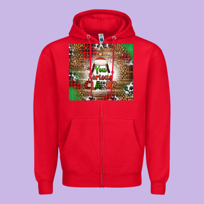 You Serious Clark Christmas Tree Zipper Hoodie Designed By Jasminsmagicworld