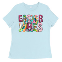 Baby Blue Easter vibes Easter Day Ladies Tee - Neo Western