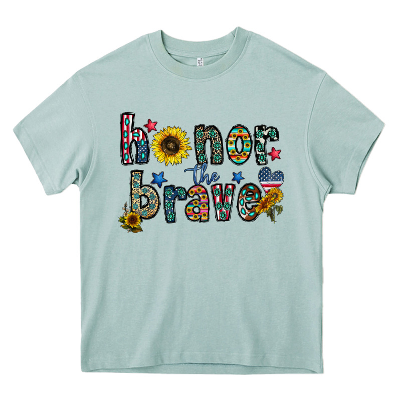Honor The Brave Heavy Core Tee by CowhideDigitalArt | Teevron