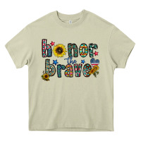 Mossy honor the brave Heavy Core Tee - CowhideDigitalArt